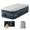 Twin Air Mattress with Built-in Pump, 18in Raised Comfort Blow up Mattress, Double Chamber Airbed