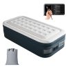 Twin Air Mattress with Built-in Pump, 18in Raised Comfort Blow up Mattress, Double Chamber Airbed