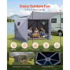 Pop up Gazebo Screen Tent, 12 x 12 ft Large 6-Sided Camping Canopy Tent with Removable Top & Carry Bag, Quick-Set & Bite-Proof