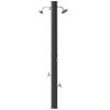 9.2 Gallon Slolar Heated Outdoor Shower with 2 Free-Rotating Shower Heads & Foot Showers for Poolside Beach Spa, 7.1ft