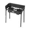 2 Burner Outdoor Propane Gas Stove, 150,000 BTU Propane LPG Gas Camping Stove, Heavy Duty Carbon Steel Outdoor Cooker