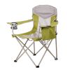 Adult Oversized Mesh Camp Chair with Cooler, Green Gray