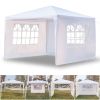 3 x 3m Three Sides Waterproof Tent with Spiral Tubes White