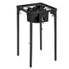Outdoor Camp Stove High Pressure Propane Gas Cooker Portable Cast Iron Patio Cooking Burner (Single Burner 75000-BTU)