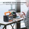 Portable Power Station 300W&Foldable Solar Panel, Li-Ion Battery Bank With AC/USB/DC Outputs