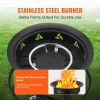 Propane Fire Pit, 19-Inch Diameter Outdoor Portable Gas Fire Pit with Cover & Lava Rocks, Adjustable Flame Height Camping Firepit for Heating
