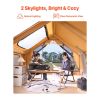 Inflatable Tents for Camping, 5-8 Person Easy Setup Blow up Tent with Hand Pump, Luxury Glamping Tent with 2 Skylights, Canopy