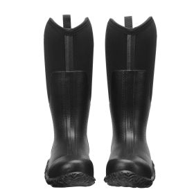Men's Steel Toe Rubber Boots, Protective Footwear, Waterproof Rain Fishing Boots, Outdoor Non-Slip Work Shoes, Lightweight and Durable (Style: Black-blue Rubber Boots, size: Men-13)