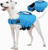 Dog Life Jacket, High Flotation Dog Life Vest for Swimming Boating, Adjustable Small Medium Large Dogs Swim Vest with Rescue Handle and Pocket