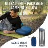 Thick Camping Memory Foam Pillow, Compressible & Ultralight Travel Pillow for Backpacking - Ergonomic Neck & Lumbar Support for Side Sleepers