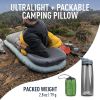 Thick Camping Memory Foam Pillow, Compressible & Ultralight Travel Pillow for Backpacking - Ergonomic Neck & Lumbar Support for Side Sleepers