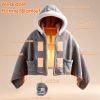 Wearable Heated Blanket - 8 Heating Zones, 3 Temperature Levels, Soft Double-Layer Flannel (59x31in), USB Power Bank Compatible