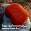Thick Camping Memory Foam Pillow, Compressible & Ultralight Travel Pillow for Backpacking - Ergonomic Neck & Lumbar Support for Side Sleepers