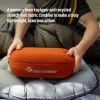 Thick Camping Memory Foam Pillow, Compressible & Ultralight Travel Pillow for Backpacking - Ergonomic Neck & Lumbar Support for Side Sleepers