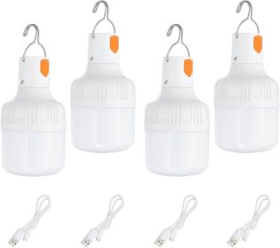 Camping Lantern, 2 Pack Rechargeable LED Tent Lamp Lights Bulb Portable Hanging 3 Lighting Modes 90W with Clip Hook for Camping, Hiking, Fishing (Style: 60W  4)