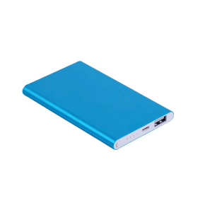 Portable ultra-thin case for 5000 mA-time power bank for iPhone 7 8 6 6S and external battery power bank charger for iPhone 5 5s (Color: Blue)