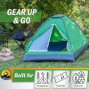2 Person Camping Tent with Rain Fly and Carrying Bag - Lightweight Outdoor Pop Up Tents for Camping Essentials, Music Festivals, Backpacking, Hiking
