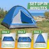 2 Person Camping Tent with Rain Fly and Carrying Bag - Lightweight Outdoor Pop Up Tents for Camping Essentials, Music Festivals, Backpacking, Hiking