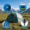 2/4 Person High Quality Camping Tent with Tent Fly, Easy Setup Dome Tent with Mesh Windows & Skylights, Lightweight Portable Tent for Outdoor Camping
