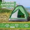 2 Person Camping Tent with Rain Fly and Carrying Bag - Lightweight Outdoor Pop Up Tents for Camping Essentials, Music Festivals, Backpacking, Hiking