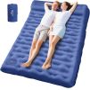Camping Sleeping Pad, Ultralight Camping Mat with Pillow Built-in Foot Pump, 4" Thick Inflatable Sleeping Mat Compact for Backpacking, Hiking